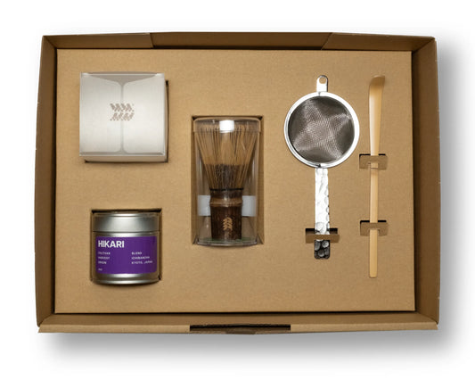 Matcha Mate's ESSENTIAL KIT with HIKARI Matcha Powder 30g